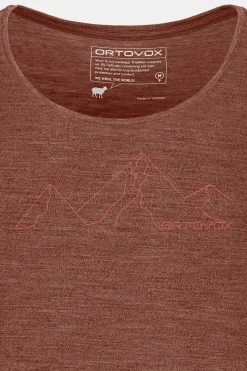 Outlet ORTOVOX 150 COOL MOUNTAIN FACE TS W clayorangeblend