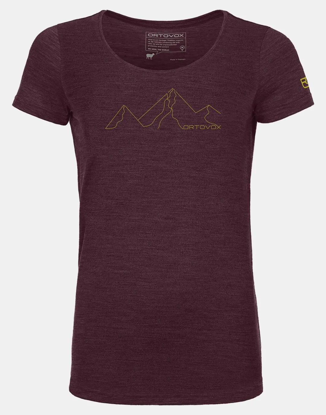 Clearance ORTOVOX 150 COOL MOUNTAIN FACE TS W darkwineblend
