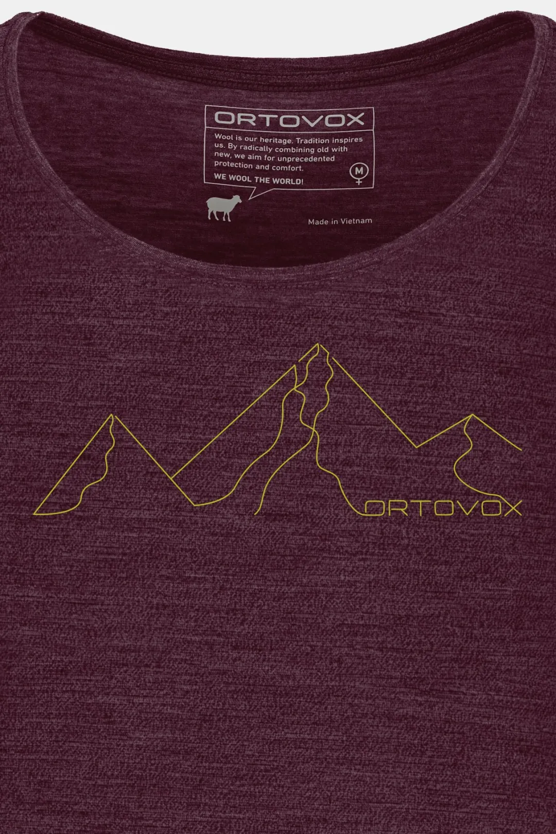 Clearance ORTOVOX 150 COOL MOUNTAIN FACE TS W darkwineblend
