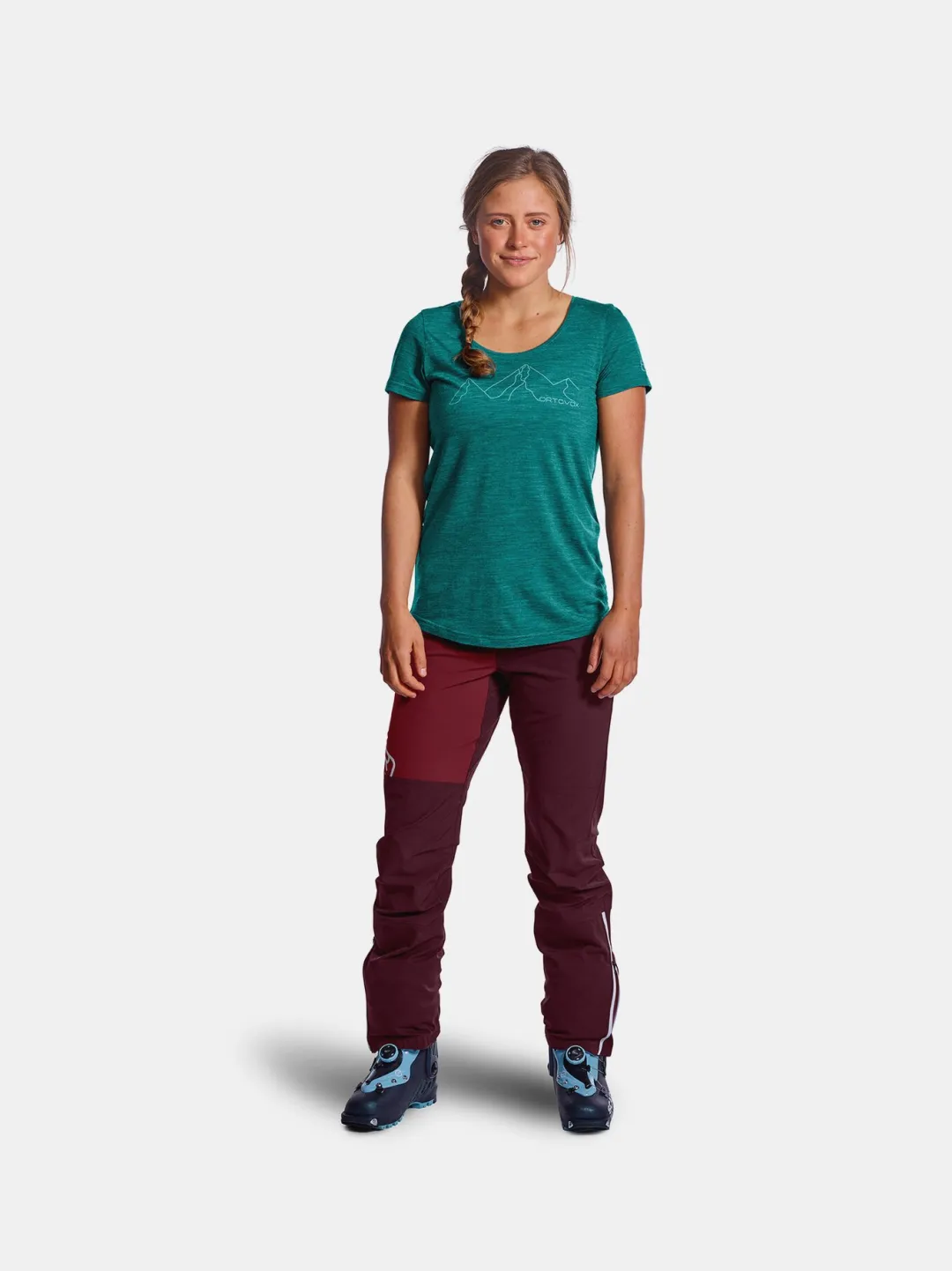 Clearance ORTOVOX 150 COOL MOUNTAIN FACE TS W darkwineblend