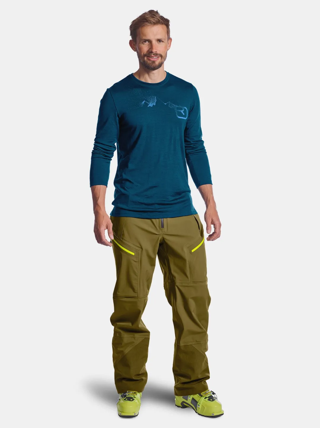 Cheap ORTOVOX 185 MERINO LOGO SPRAY LS M clayorange