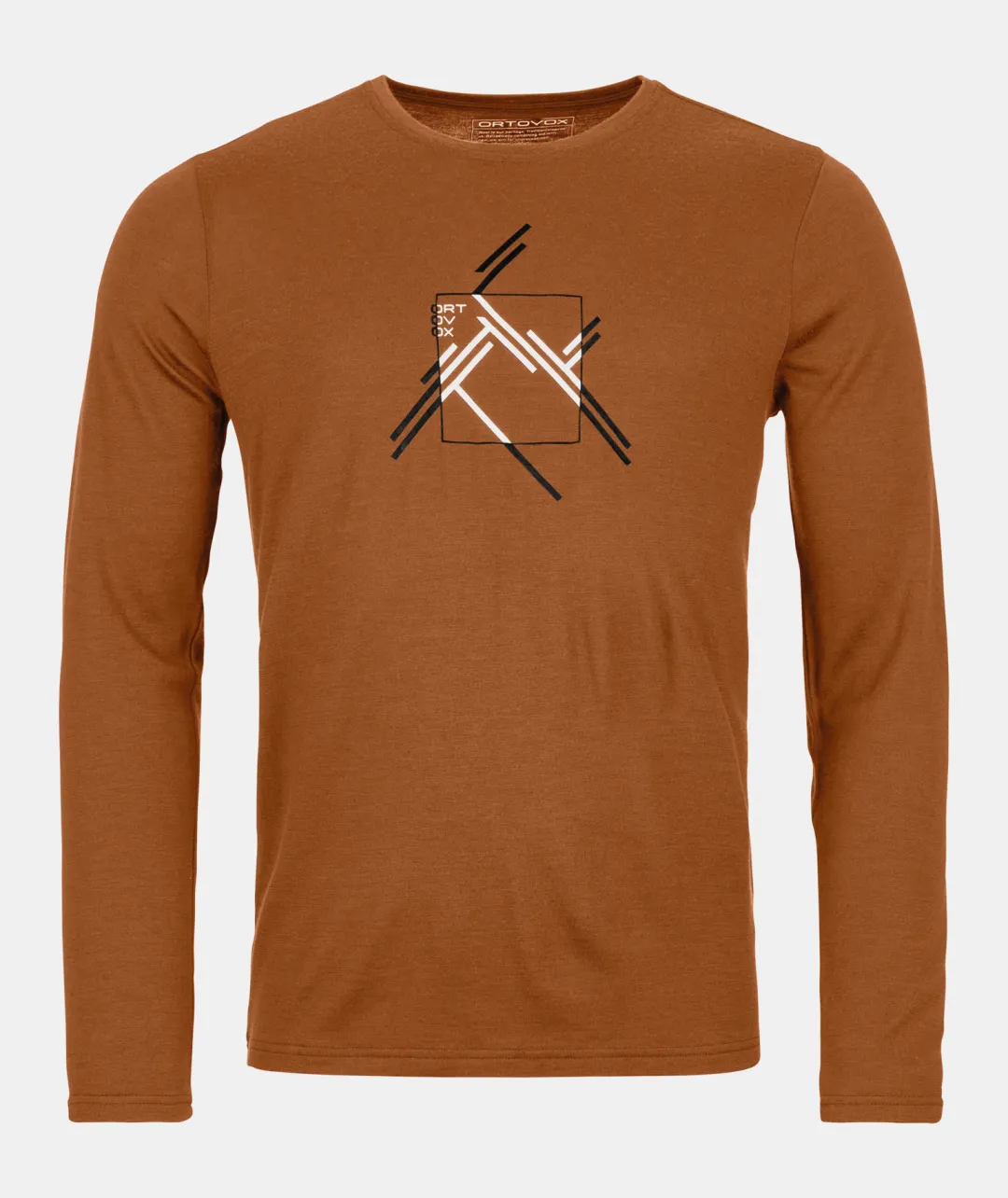 Outlet ORTOVOX 185 MERINO MTN CUTOUT LS M bristlebrown