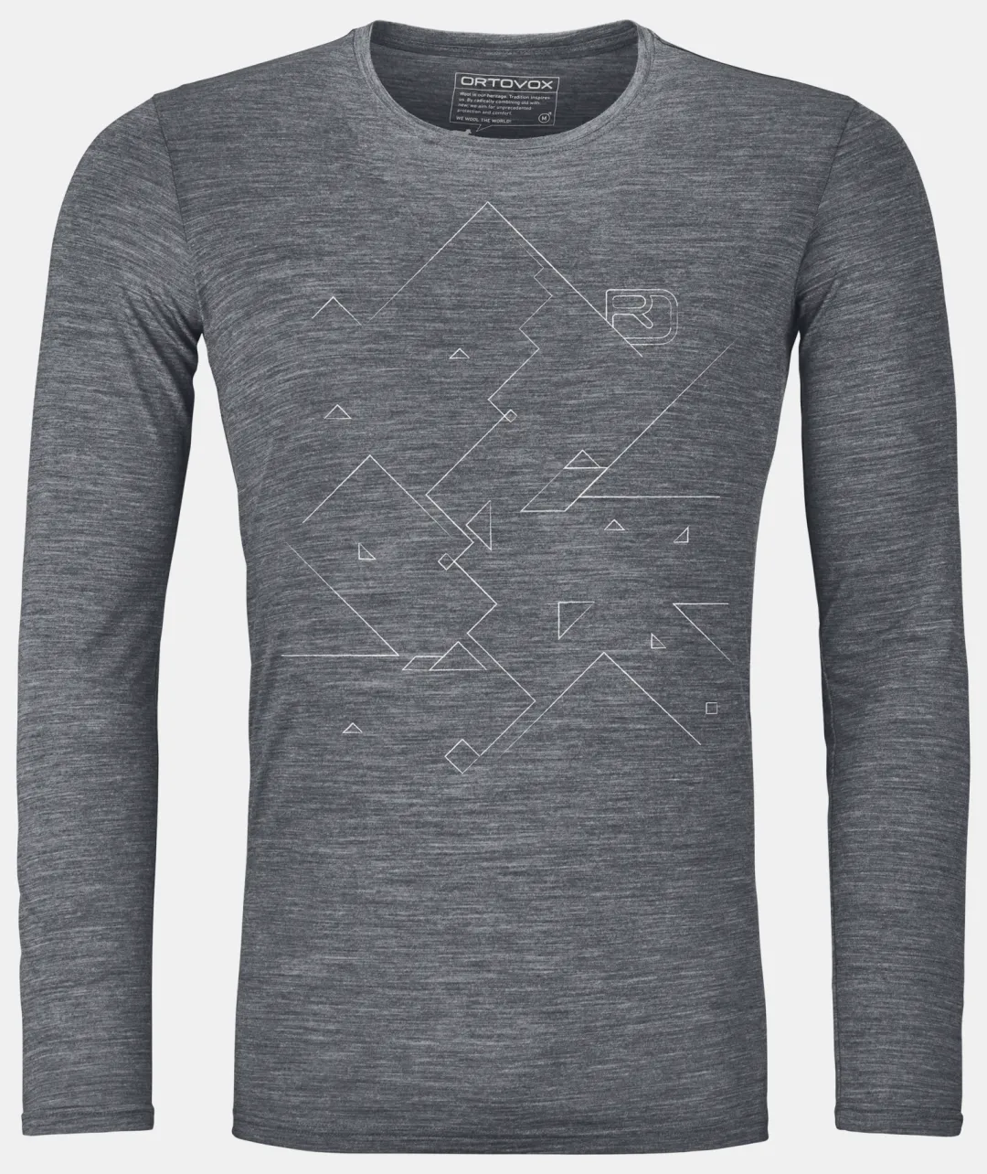 Sale ORTOVOX 185 MERINO TANGRAM LS M greyblend
