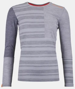 Fashion ORTOVOX 185 ROCK'N'WOOL LONG SLEEVE W greyblend
