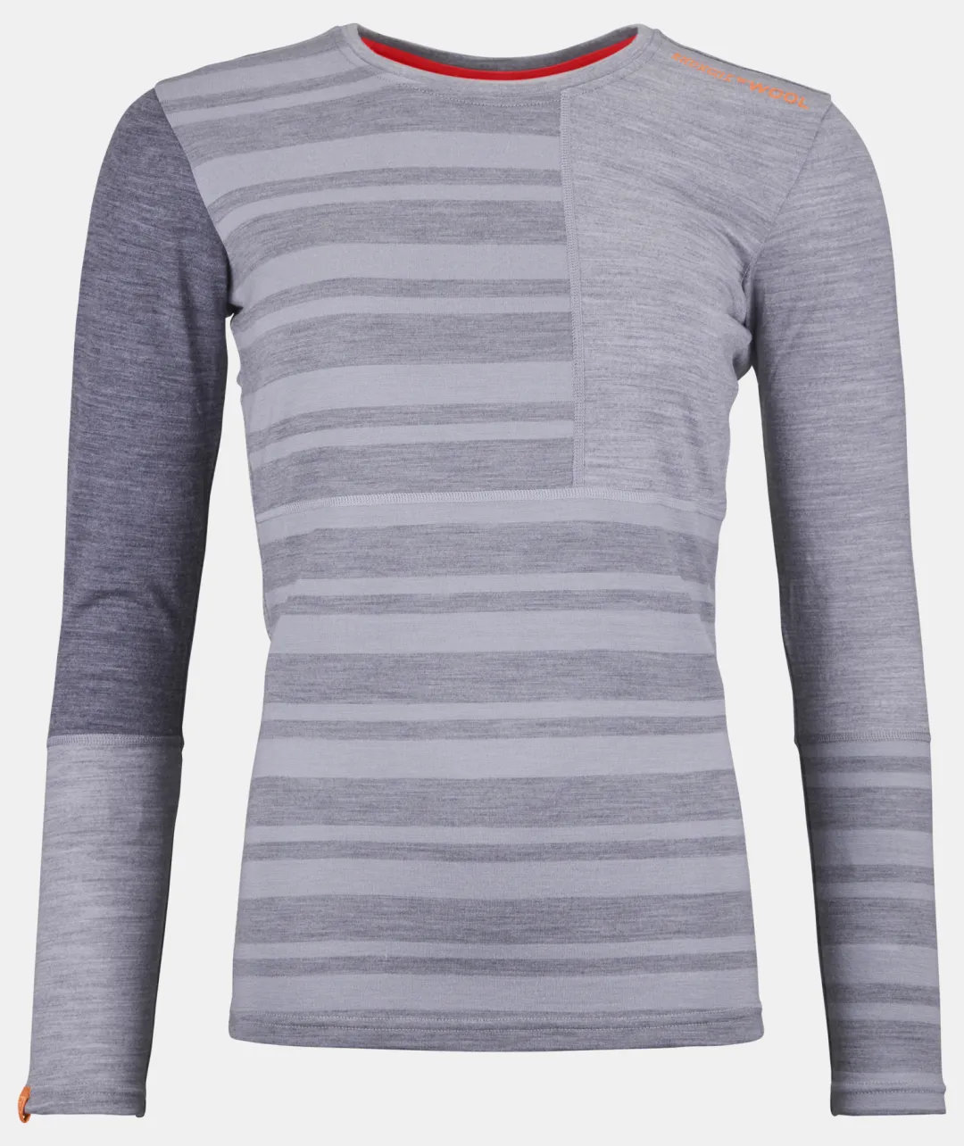 Fashion ORTOVOX 185 ROCK'N'WOOL LONG SLEEVE W greyblend