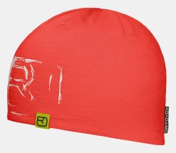 Hot ORTOVOX 120 TEC LOGO BEANIE coral