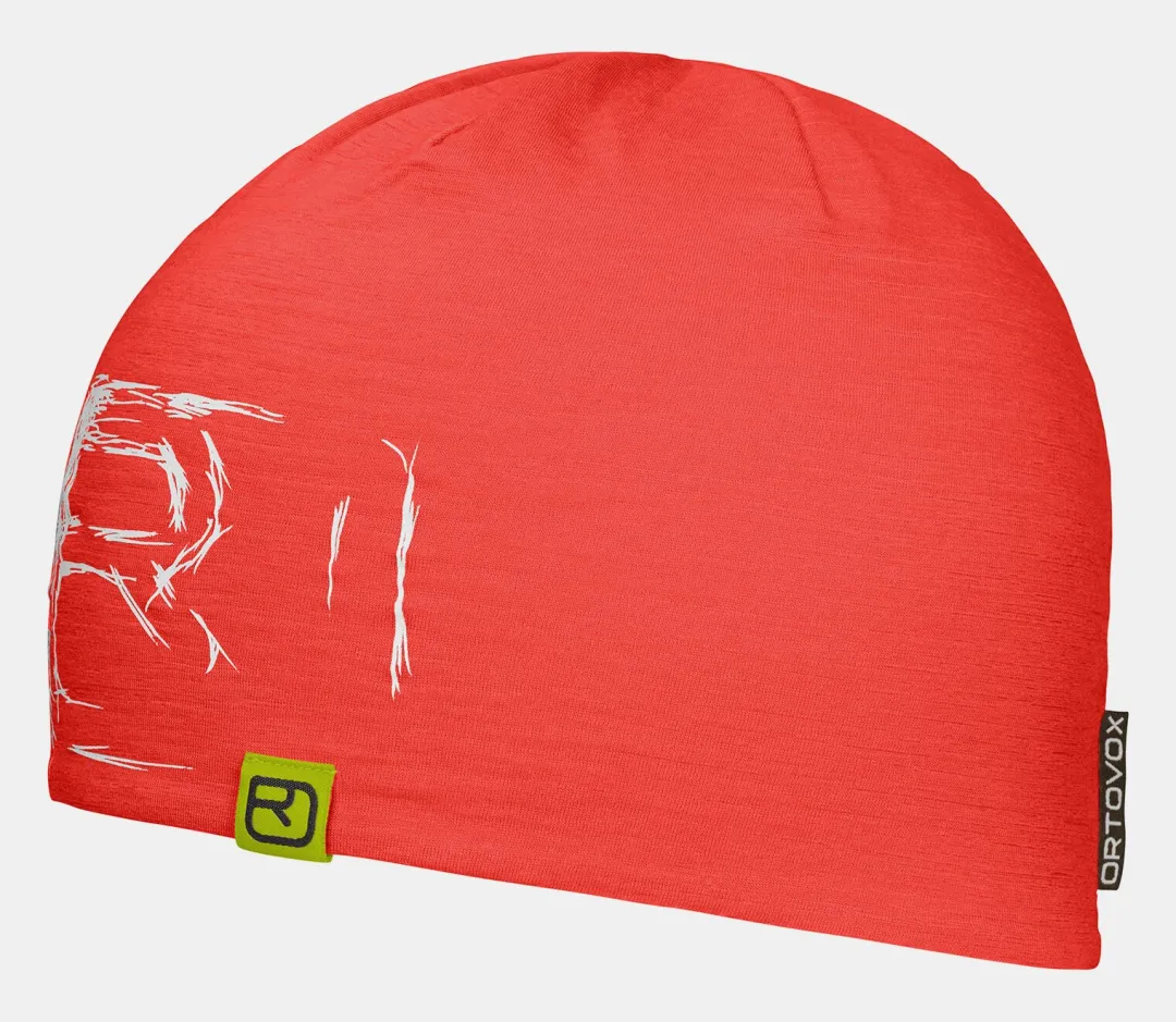 Hot ORTOVOX 120 TEC LOGO BEANIE coral