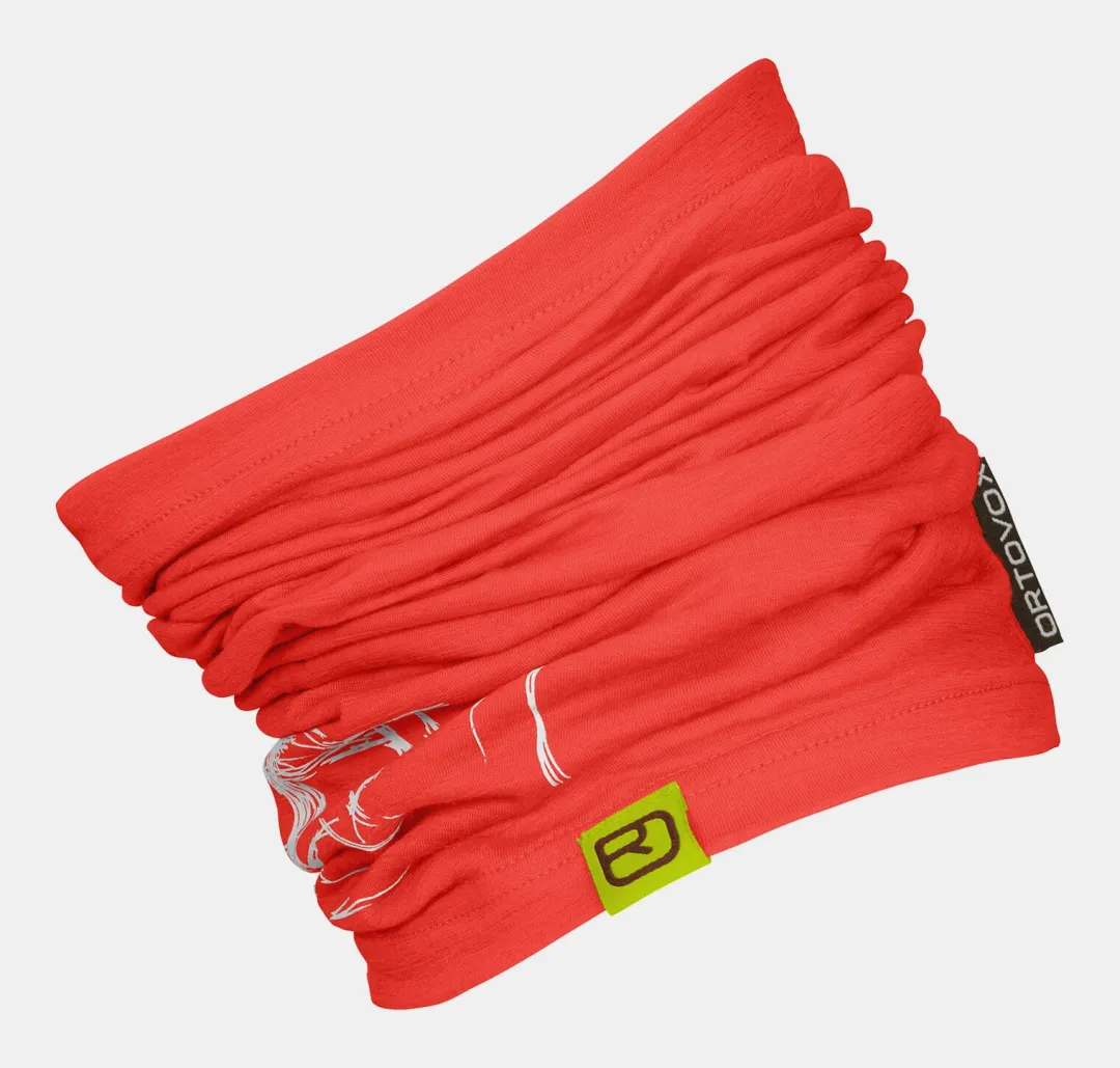 Clearance ORTOVOX 120 TEC LOGO NECKWARMER coral