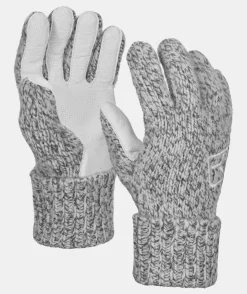 Clearance ORTOVOX CLASSIC WOOL GLOVE LEATHER greyblend
