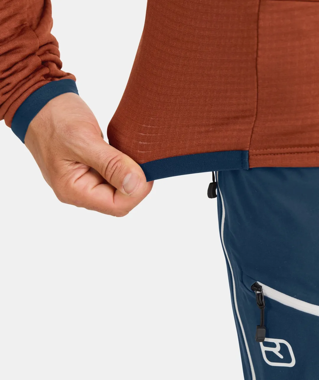 Best Sale ORTOVOX FLEECE GRID HOODY M clayorange