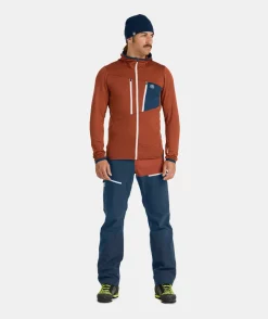 Store ORTOVOX FLEECE GRID HOODY M mountainblue