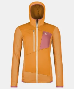 Outlet ORTOVOX FLEECE GRID HOODY W autumnleaves