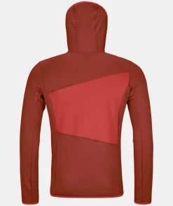 Hot ORTOVOX FLEECE GRID HOODY M clayorange