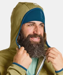 Hot ORTOVOX FLEECE GRID HOODY M clayorange
