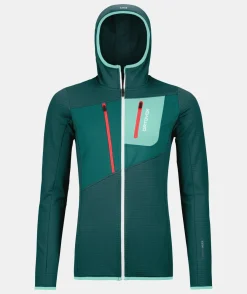 Hot ORTOVOX FLEECE GRID HOODY W darkpacific