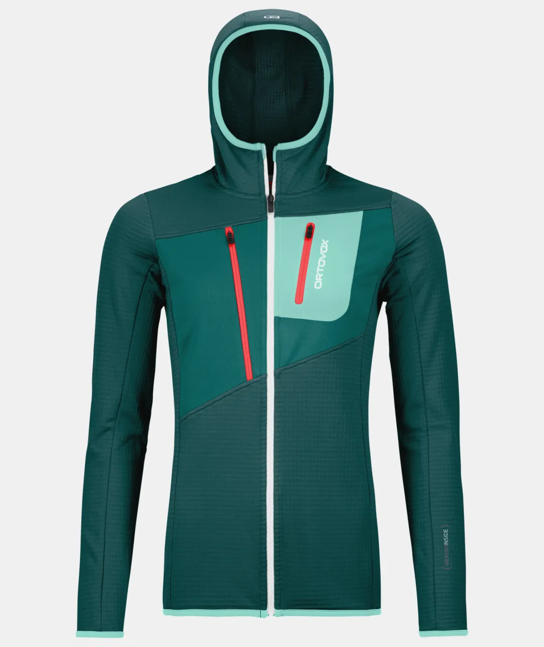 Hot ORTOVOX FLEECE GRID HOODY W darkpacific