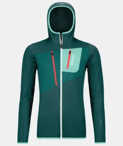 Hot ORTOVOX FLEECE GRID HOODY W darkpacific