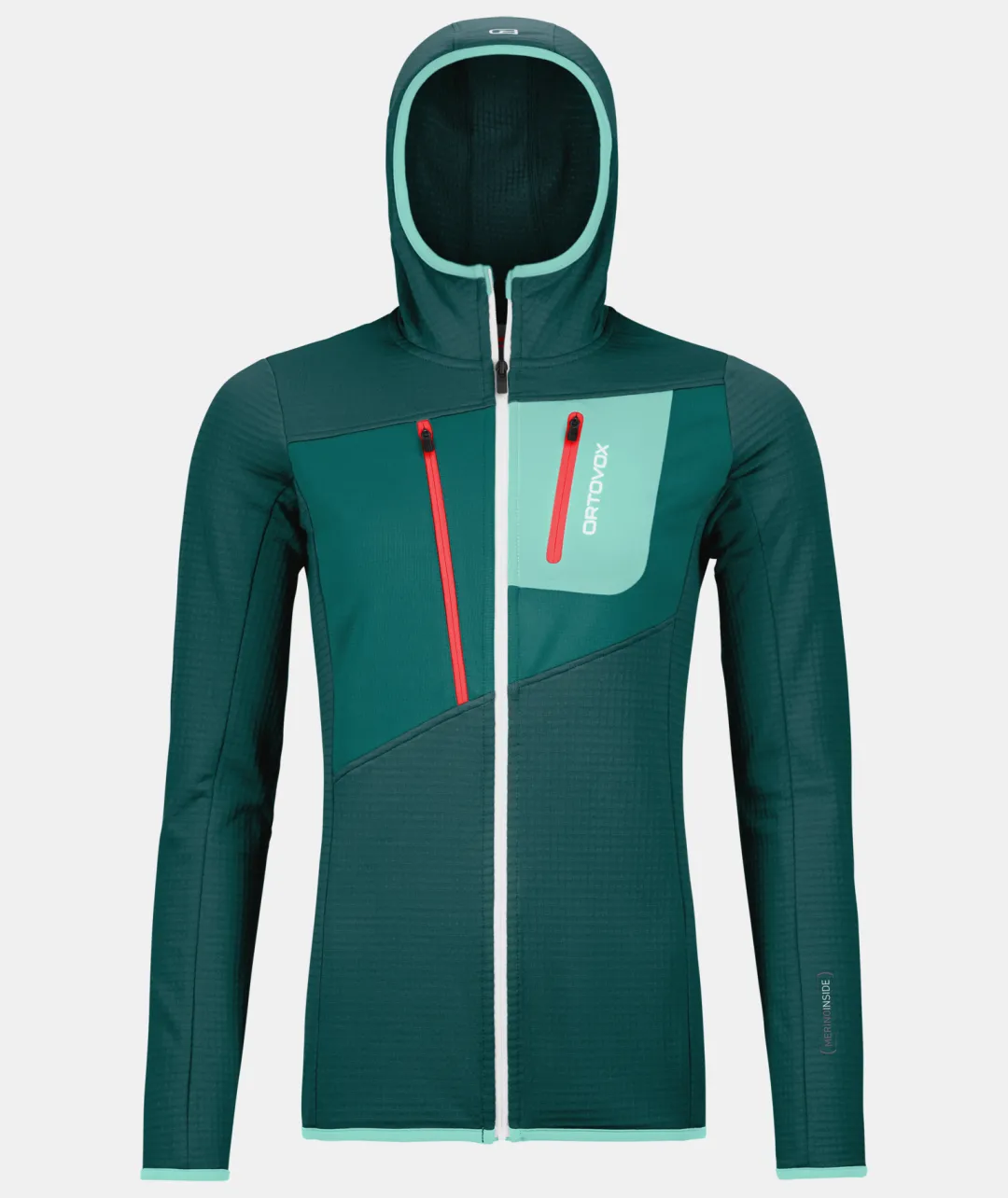 Hot ORTOVOX FLEECE GRID HOODY W darkpacific