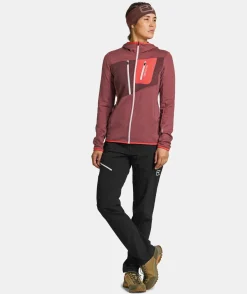 Hot ORTOVOX FLEECE GRID HOODY W darkpacific
