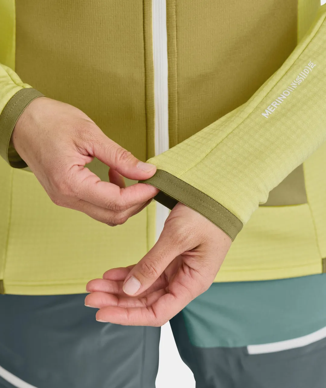 Best ORTOVOX FLEECE GRID HOODY W deepocean