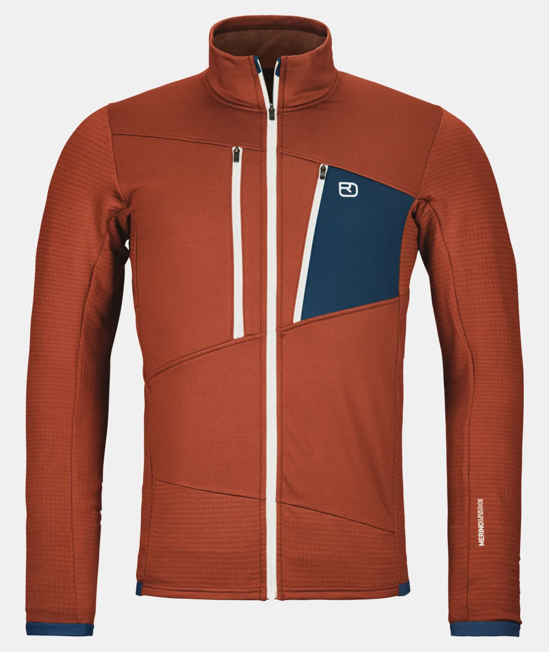 Online ORTOVOX FLEECE GRID JACKET M clayorange