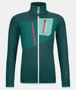 Store ORTOVOX FLEECE GRID JACKET W darkpacific