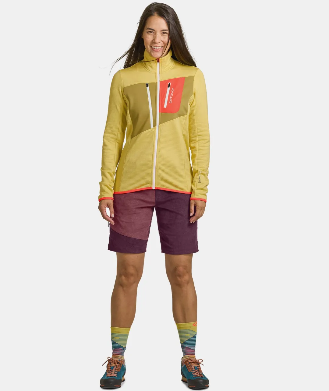 Store ORTOVOX FLEECE GRID JACKET W darkpacific