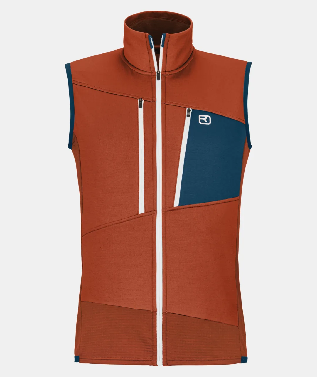Best ORTOVOX FLEECE GRID VEST M clayorange