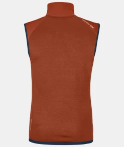 Best ORTOVOX FLEECE GRID VEST M clayorange