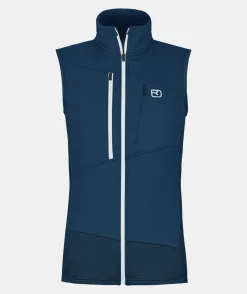 Shop ORTOVOX FLEECE GRID VEST W deepocean
