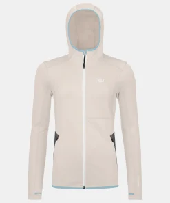 Best ORTOVOX FLEECE HOODY W whitechalk