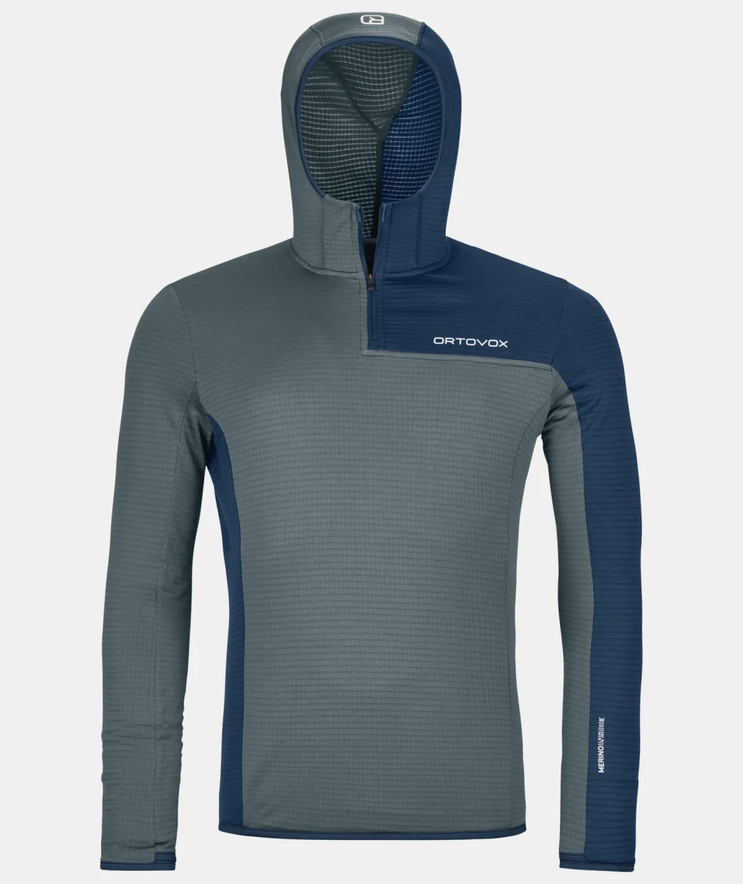 Shop ORTOVOX FLEECE LIGHT GRID ZN HOODY M darkarcticgrey