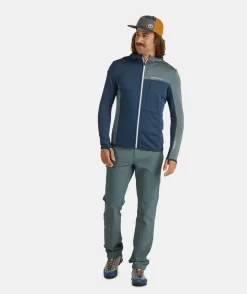 New ORTOVOX FLEECE LIGHT GRID HOODED JKT M bristlebrown
