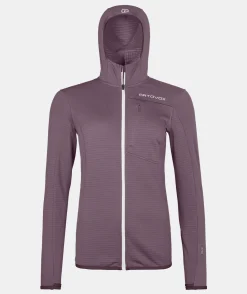 Cheap ORTOVOX FLEECE LIGHT GRID HOODED JKT W wildberry