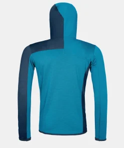 Sale ORTOVOX FLEECE LIGHT GRID HOODED JKT M mountainblue
