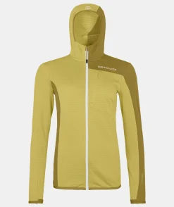 Fashion ORTOVOX FLEECE LIGHT GRID HOODED JKT W wabisabi