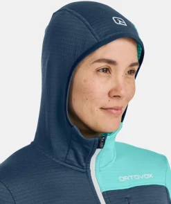Best ORTOVOX FLEECE LIGHT GRID HOODED JKT W deepocean