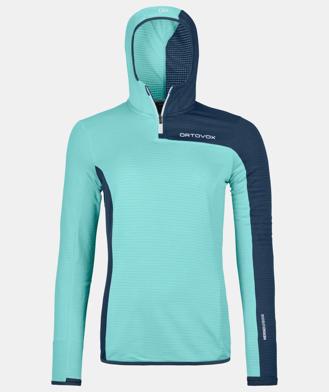 Clearance ORTOVOX FLEECE LIGHT GRID ZN HOODY W icewaterfall