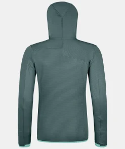 Discount ORTOVOX FLEECE LIGHT GRID ZN HOODY W darkarcticgrey