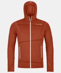 Cheap ORTOVOX FLEECE LIGHT HOODY M clayorange