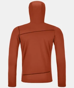 Cheap ORTOVOX FLEECE LIGHT HOODY M clayorange