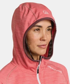 Online ORTOVOX FLEECE LIGHT HOODY W wildroseblend
