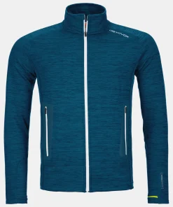Best Sale ORTOVOX FLEECE LIGHT JACKET M petrolblueblend
