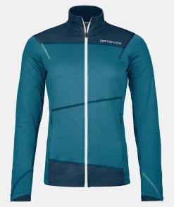Discount ORTOVOX FLEECE LIGHT JACKET W mountainblue