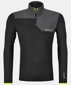Shop ORTOVOX FLEECE LIGHT ZIP NECK M blackraven