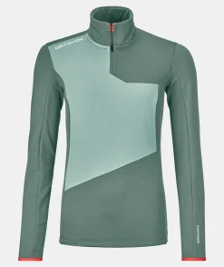 Sale ORTOVOX FLEECE LIGHT ZIP NECK W arcticgrey