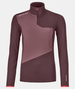 New ORTOVOX FLEECE LIGHT ZIP NECK W winetasting