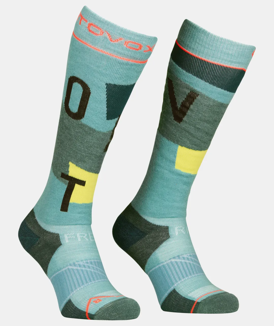 Clearance ORTOVOX FREERIDE LONG SOCKS COZY W icewaterfall