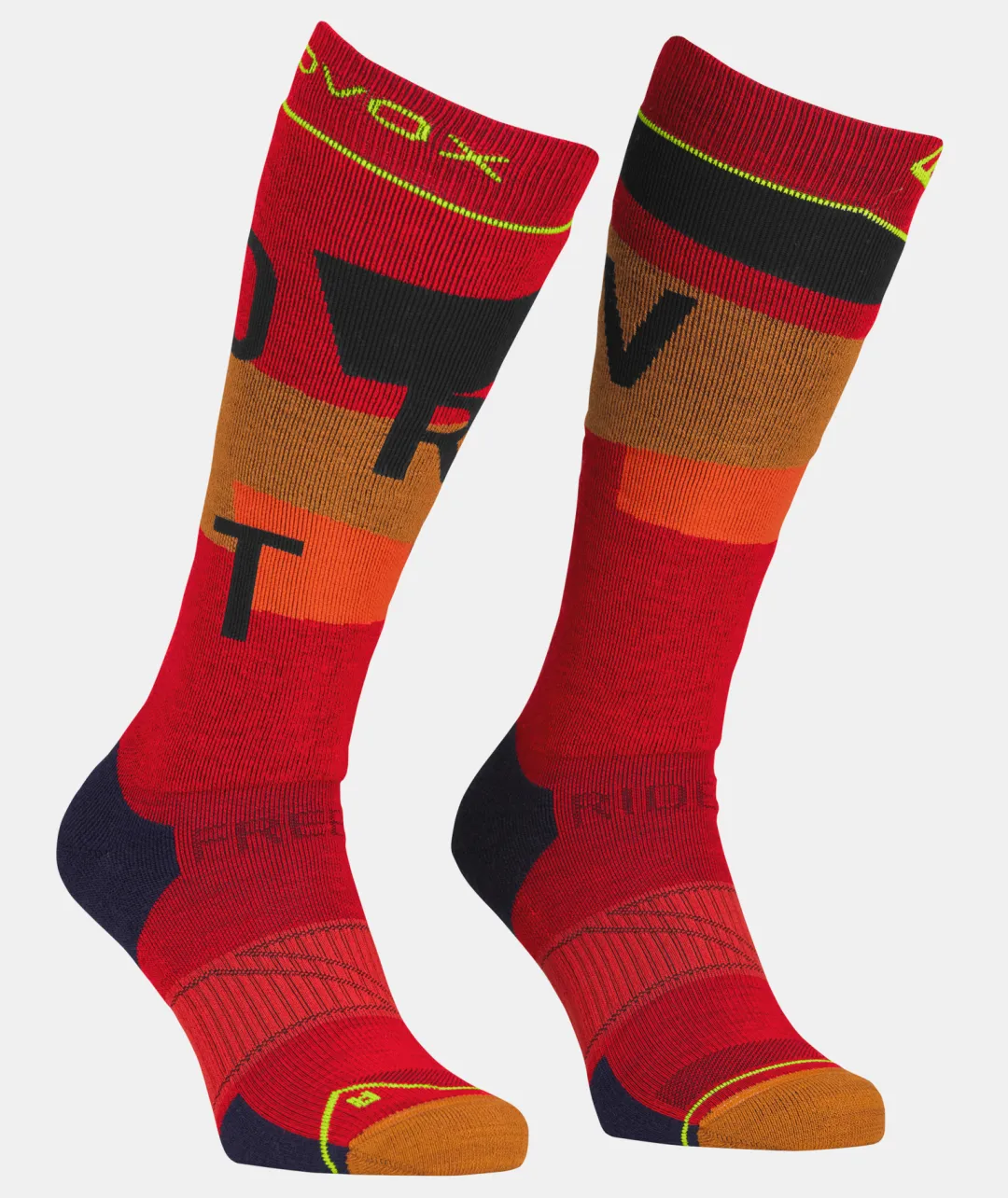 Best Sale ORTOVOX FREERIDE LONG SOCKS COZY M cengiarossa