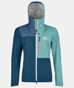 New ORTOVOX 3L ORTLER JACKET W petrolblue